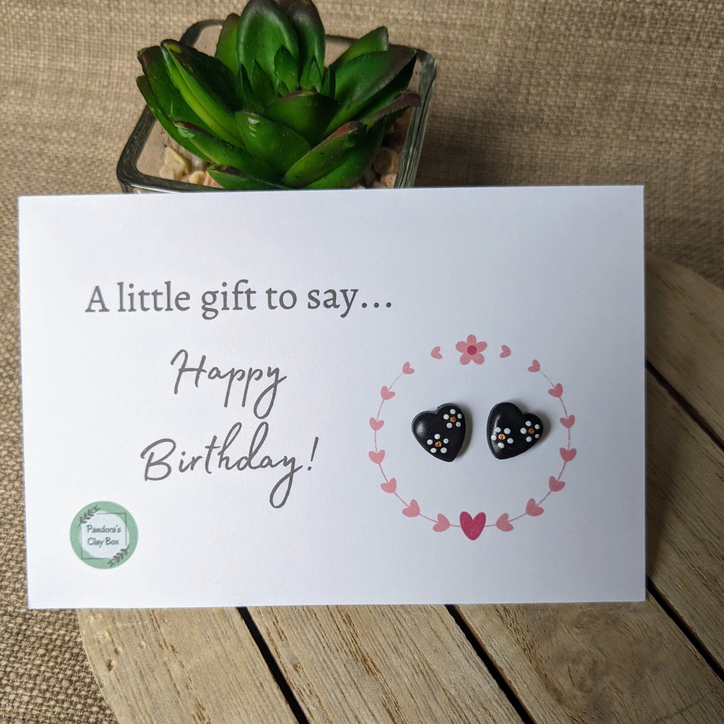 Happy Birthday earring gift card