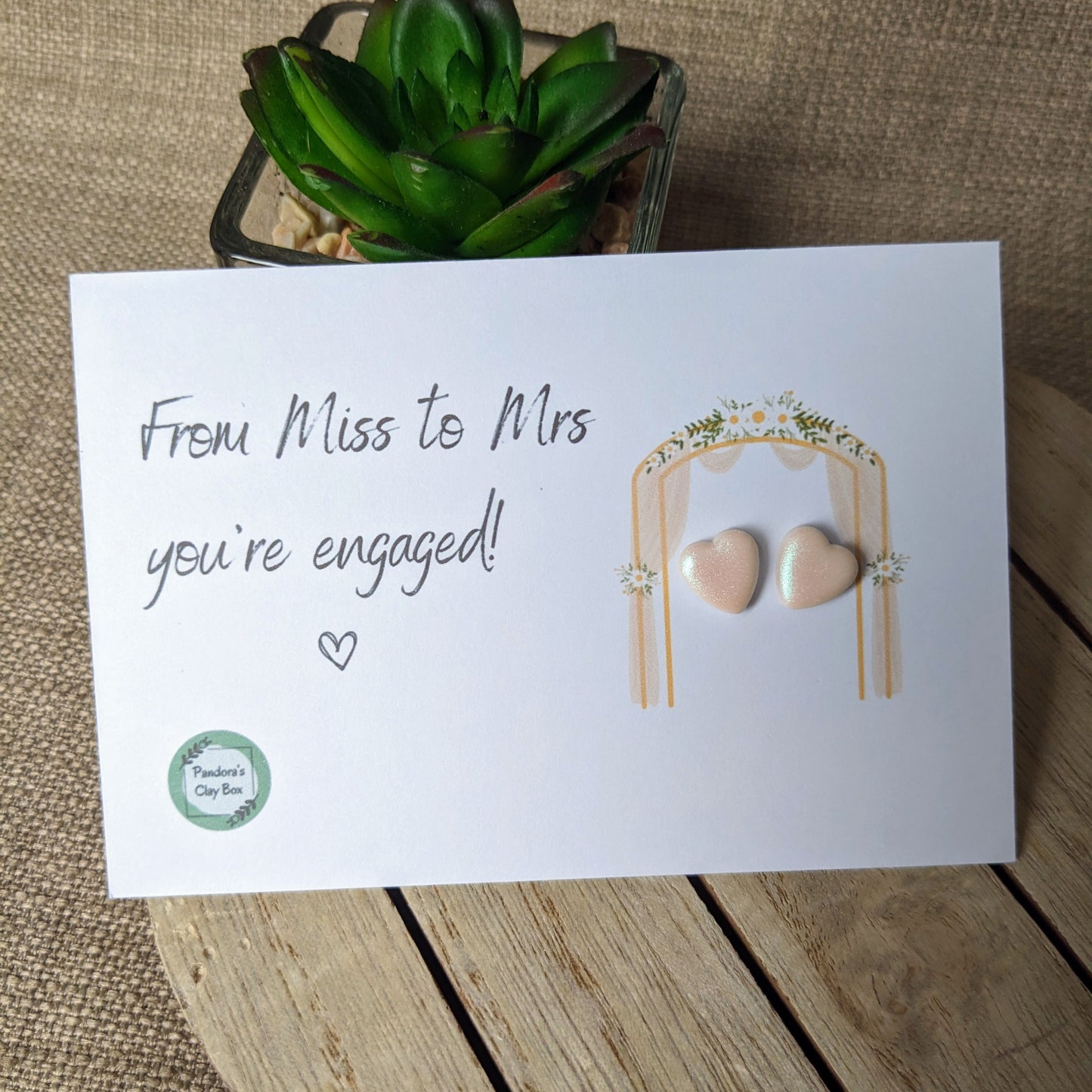 Engagement earring gift card