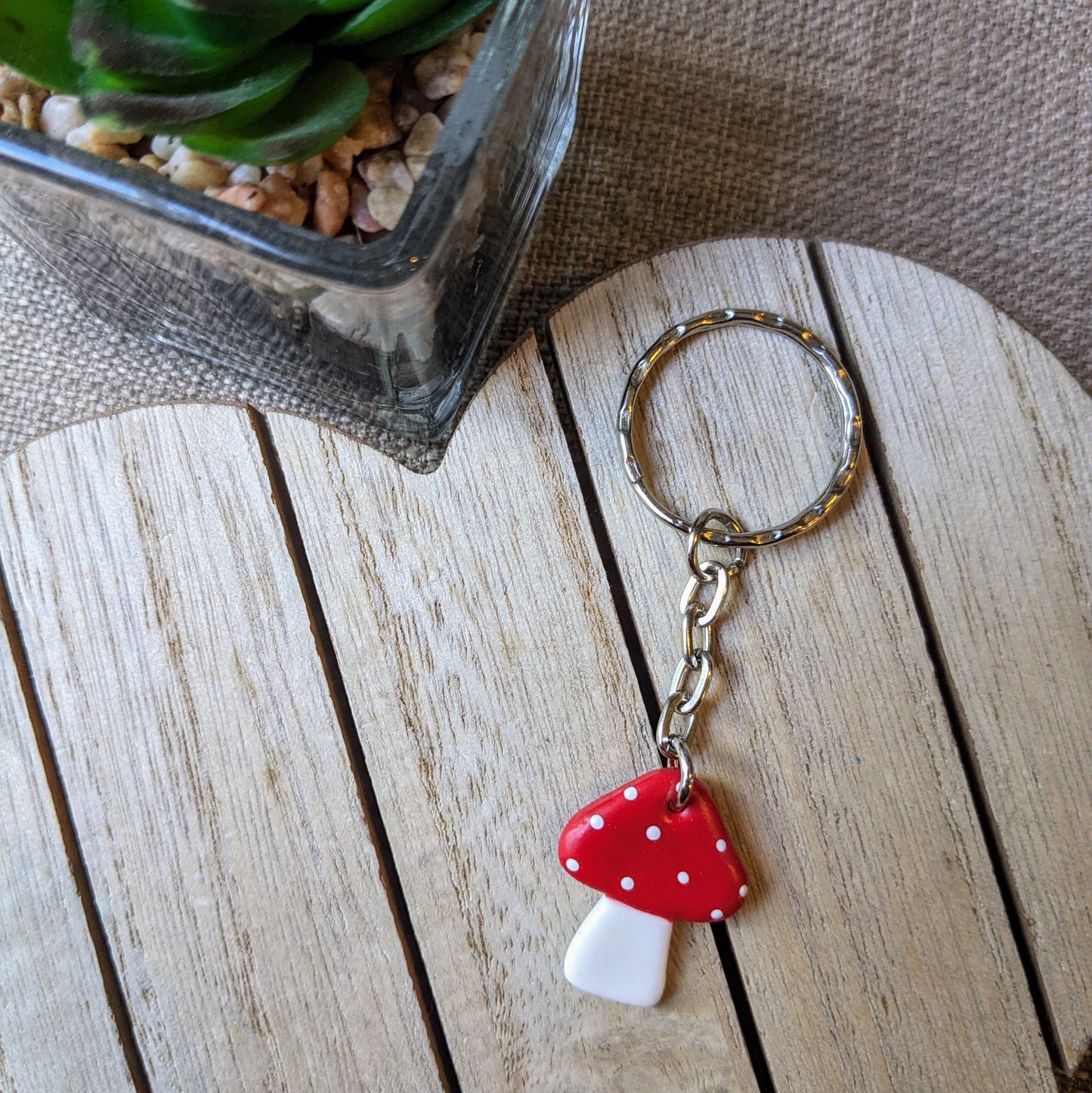 Mushroom keyring