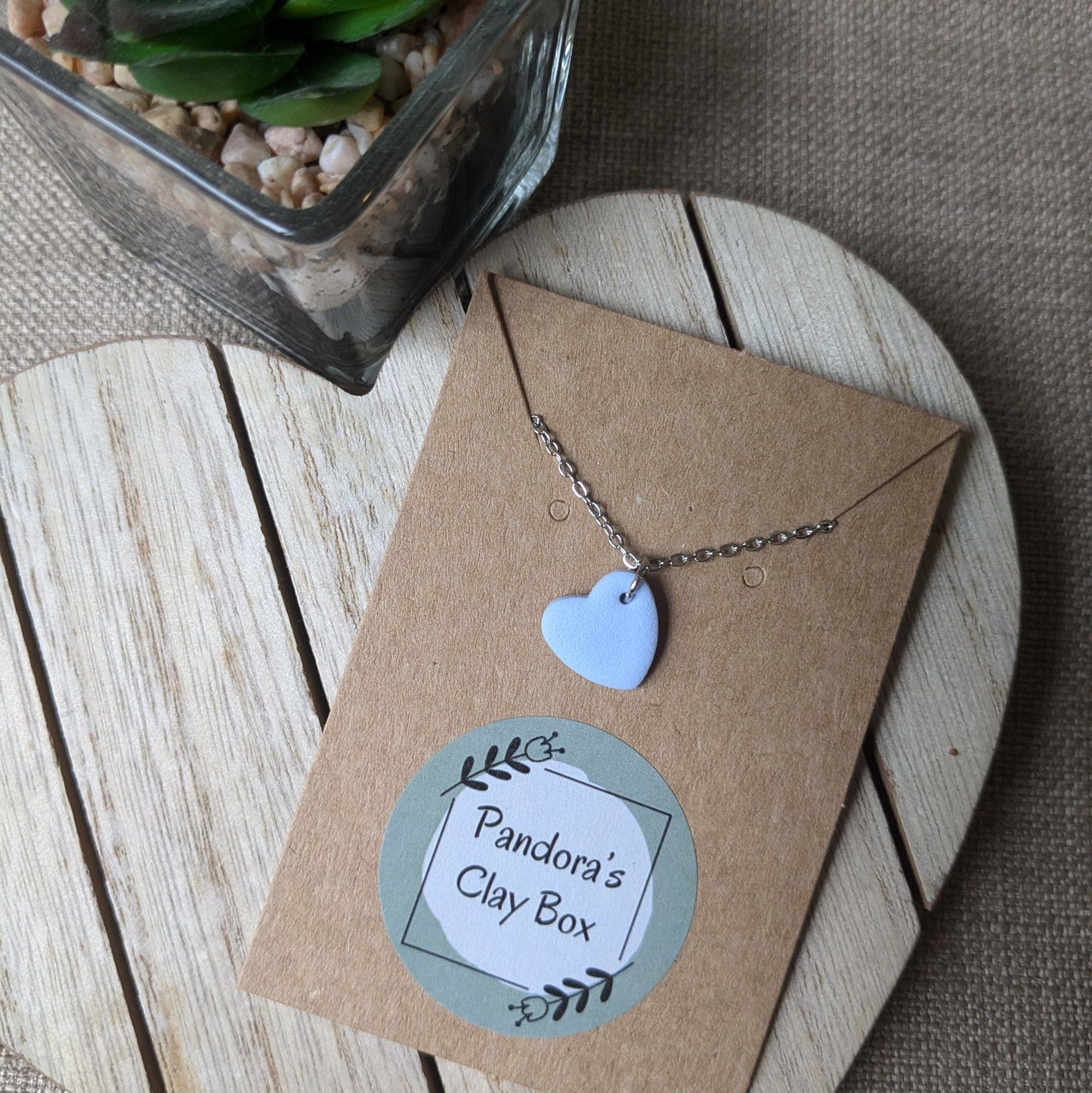 Blue heart necklace