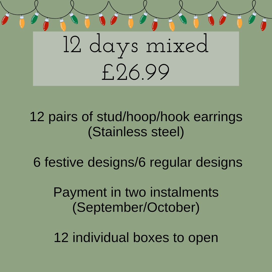 12 day MIXED advent calendar *pre-order*