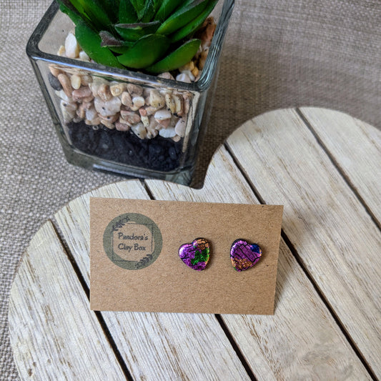 Multi foil heart studs