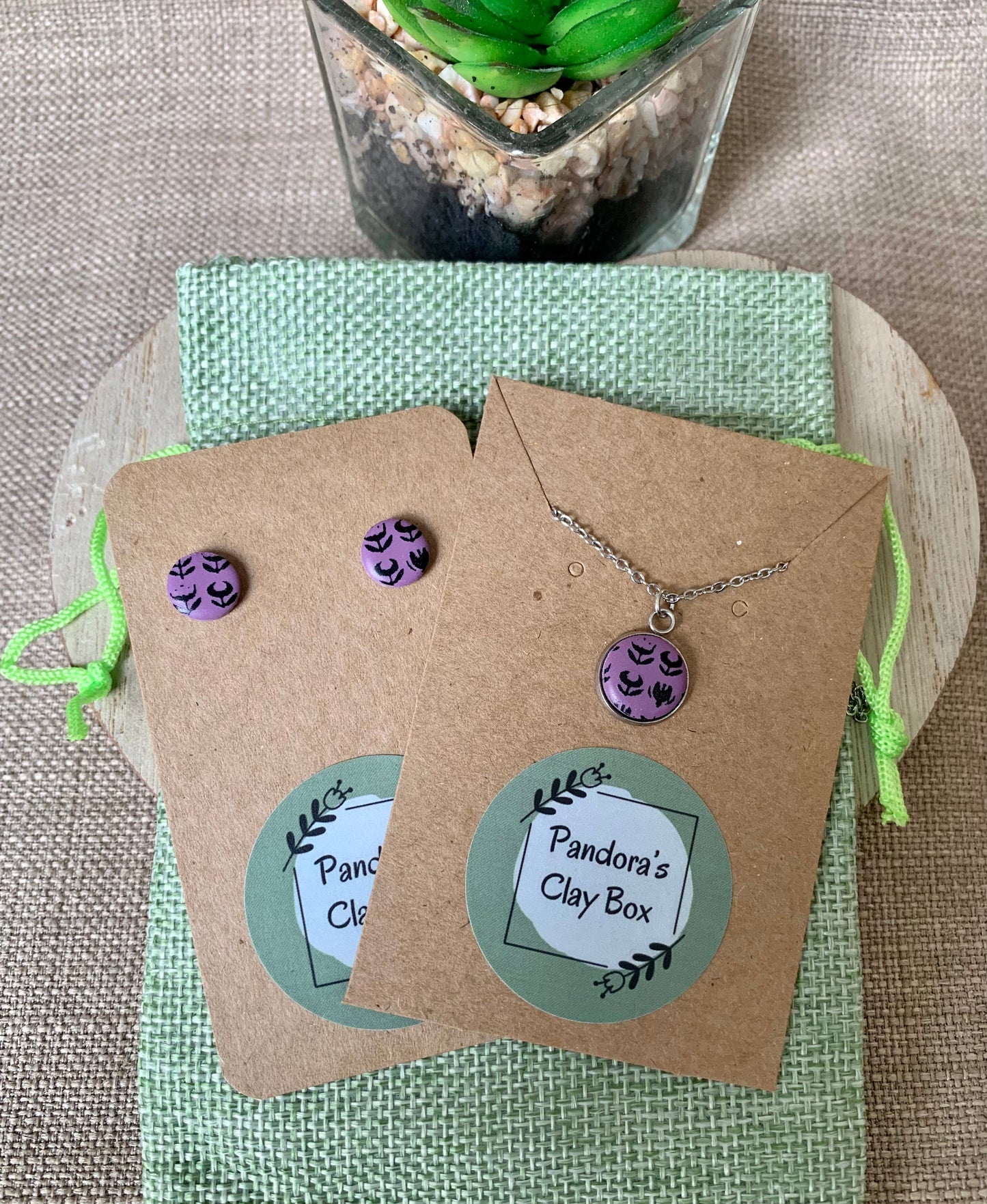 Purple flower gift set