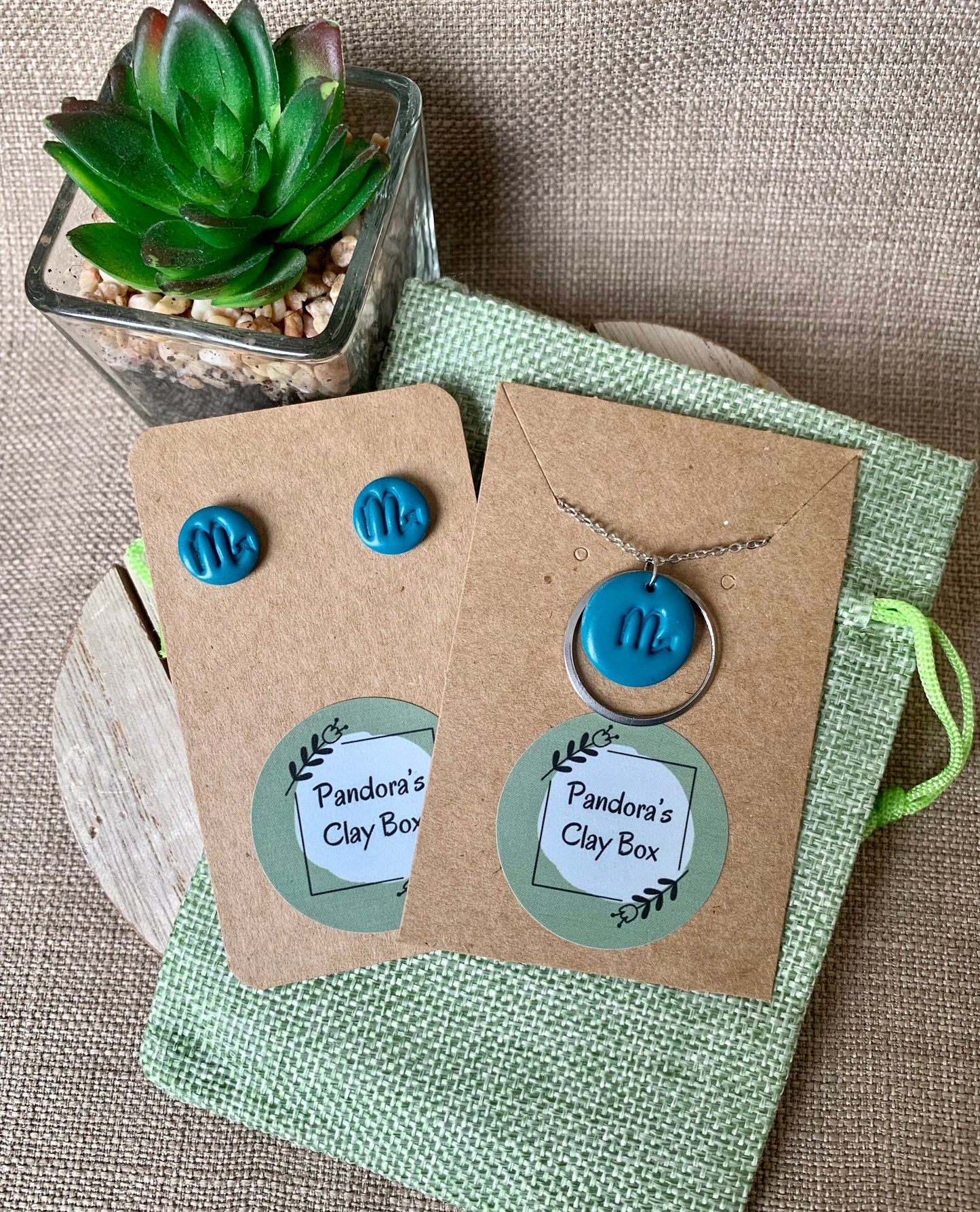 Teal star sign gift set